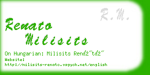 renato milisits business card